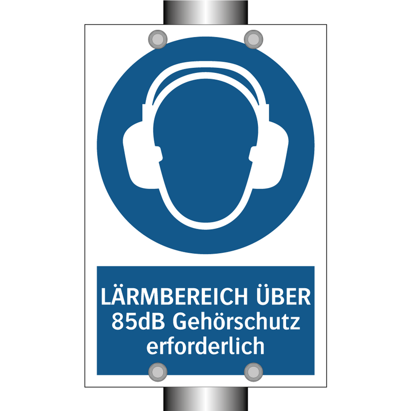 LÄRMBEREICH ÜBER 85dB Gehörschutz erforderlich