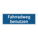 Fahrradweg benutzen