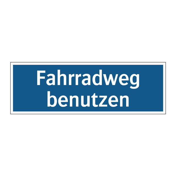 Fahrradweg benutzen