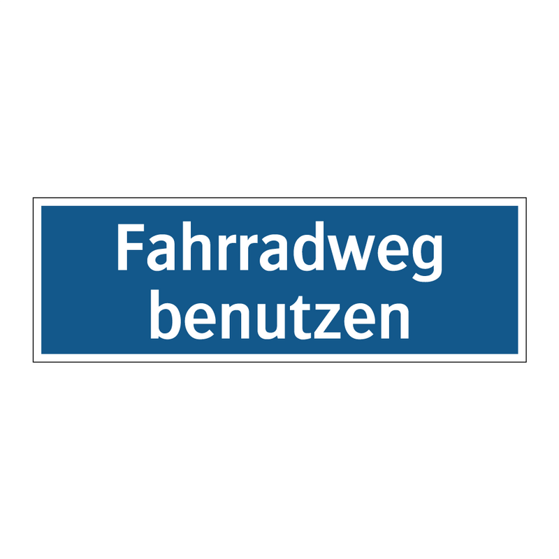 Fahrradweg benutzen