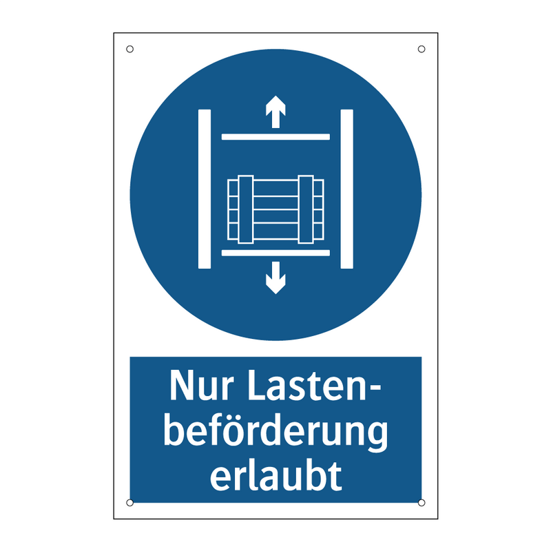Nur Lasten- beförderung erlaubt