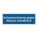 Schutzausrüstung gegen Absturz erforderlich