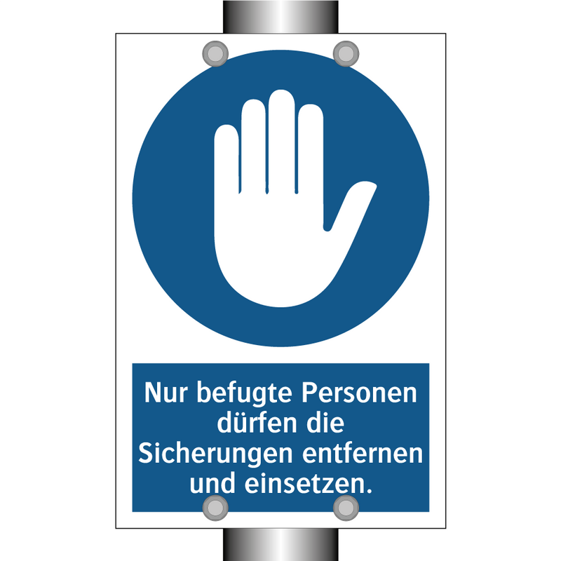 Nur befugte Personen dürfen die Sicherungen entfernen und einsetzen.