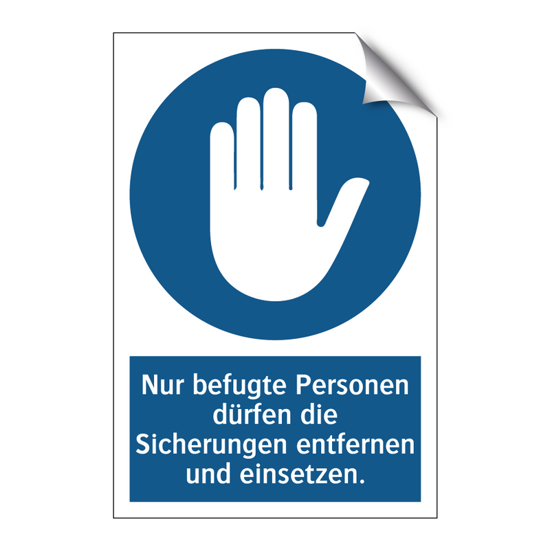 Nur befugte Personen dürfen die Sicherungen entfernen und einsetzen.