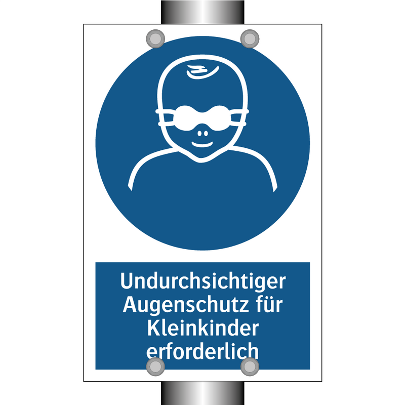 Undurchsichtiger Augenschutz für Kleinkinder erforderlich