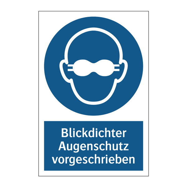 Blickdichter Augenschutz vorgeschrieben