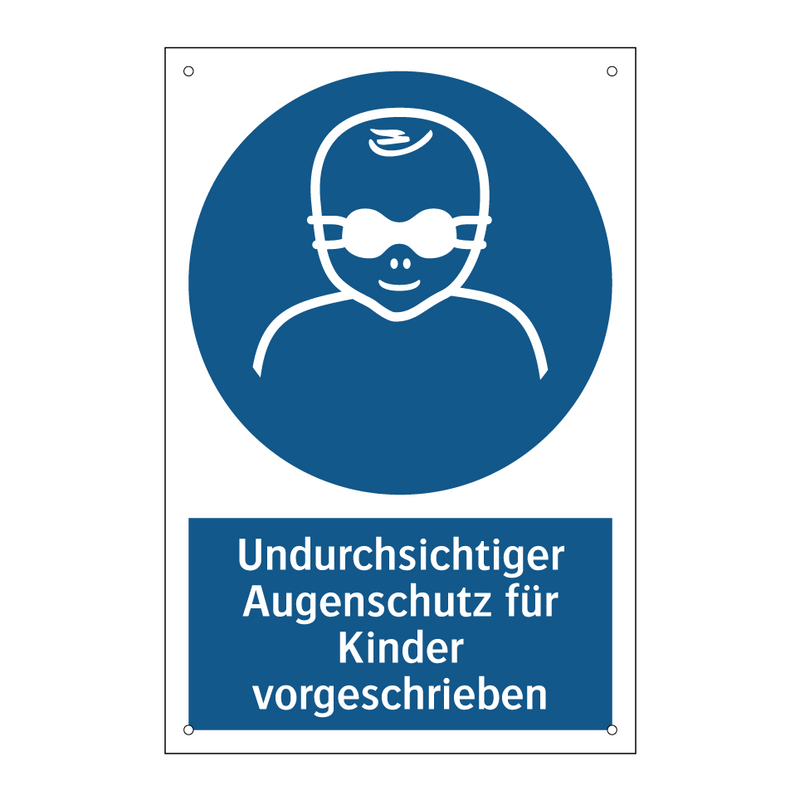 Undurchsichtiger Augenschutz für Kinder vorgeschrieben