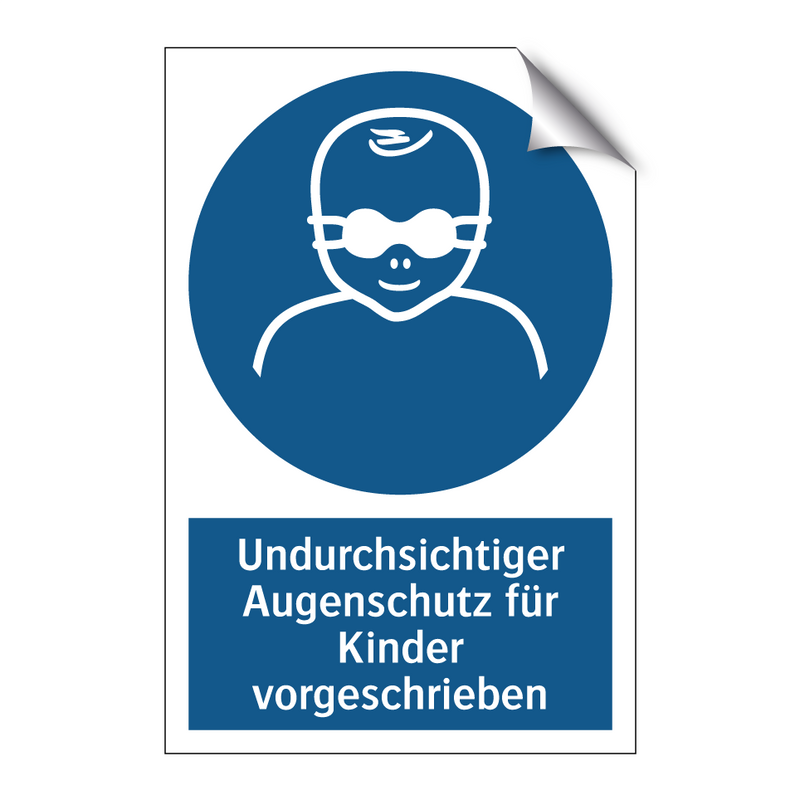 Undurchsichtiger Augenschutz für Kinder vorgeschrieben