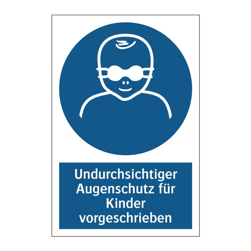 Undurchsichtiger Augenschutz für Kinder vorgeschrieben