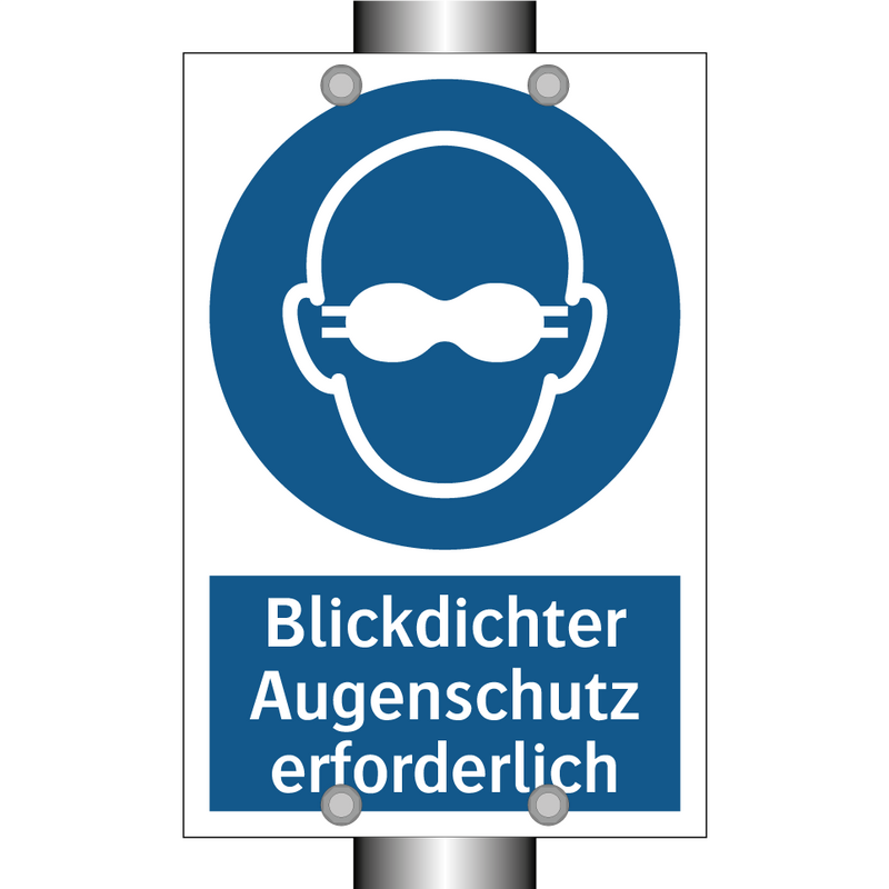 Blickdichter Augenschutz erforderlich