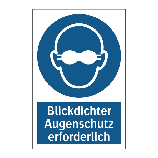 Blickdichter Augenschutz erforderlich
