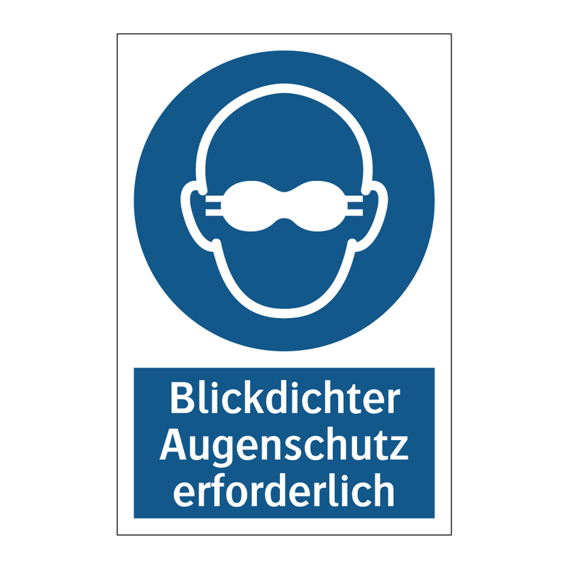 Blickdichter Augenschutz erforderlich