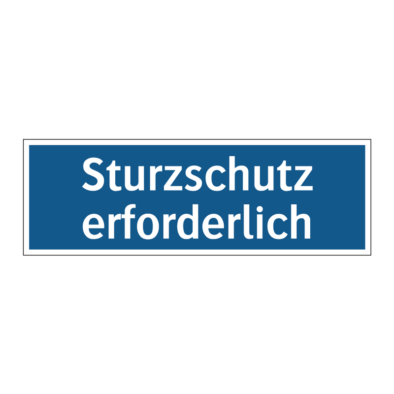 Sturzschutz erforderlich