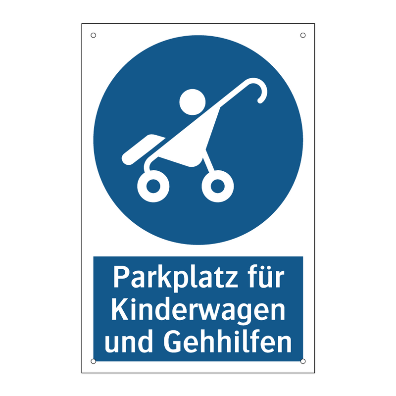 Parkplatz für Kinderwagen und Gehhilfen