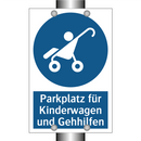 Parkplatz für Kinderwagen und Gehhilfen