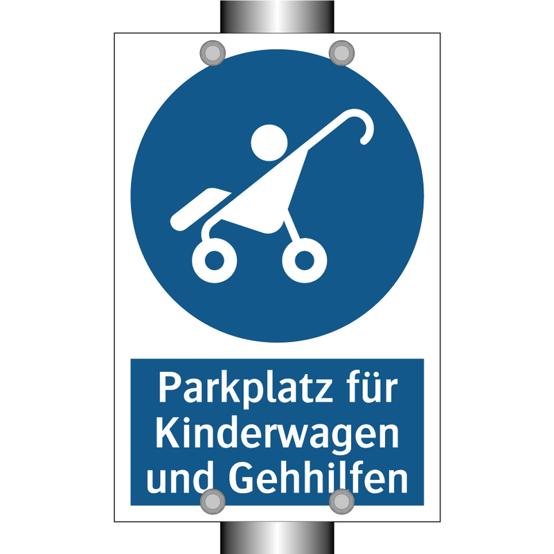 Parkplatz für Kinderwagen und Gehhilfen