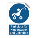 Parkplatz für Kinderwagen und Gehhilfen