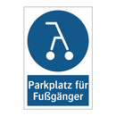 Parkplatz für Fußgänger