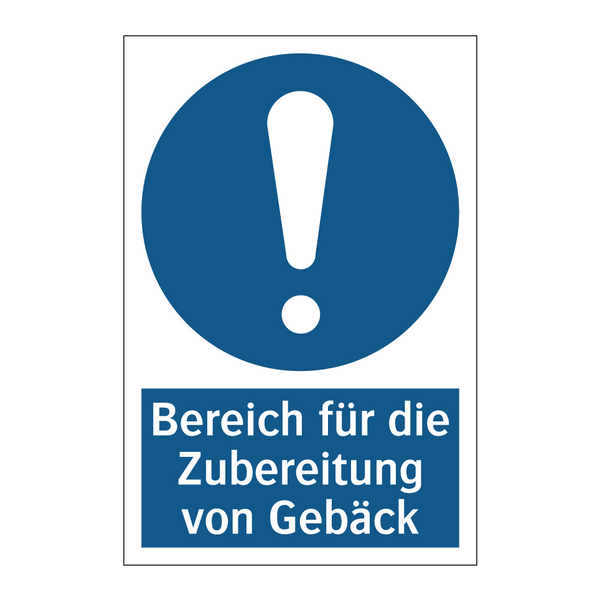 Bereich für die Zubereitung von Gebäck
