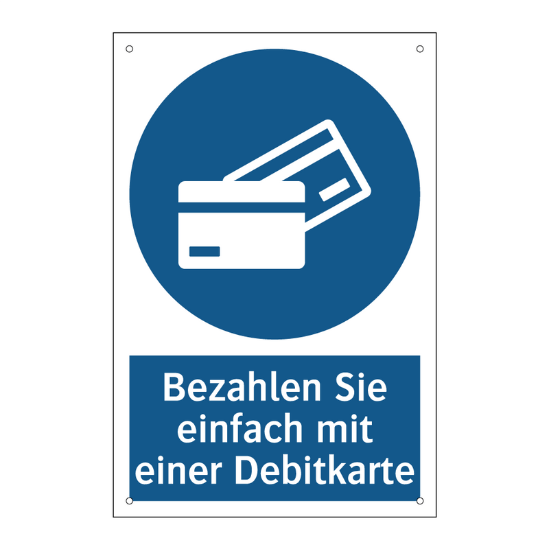 Bezahlen Sie einfach mit einer Debitkarte