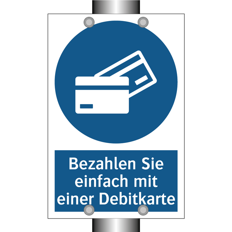 Bezahlen Sie einfach mit einer Debitkarte