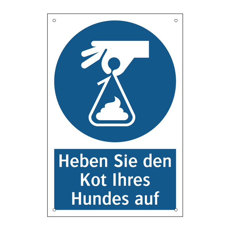 Heben Sie den Kot Ihres Hundes auf