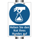 Heben Sie den Kot Ihres Hundes auf