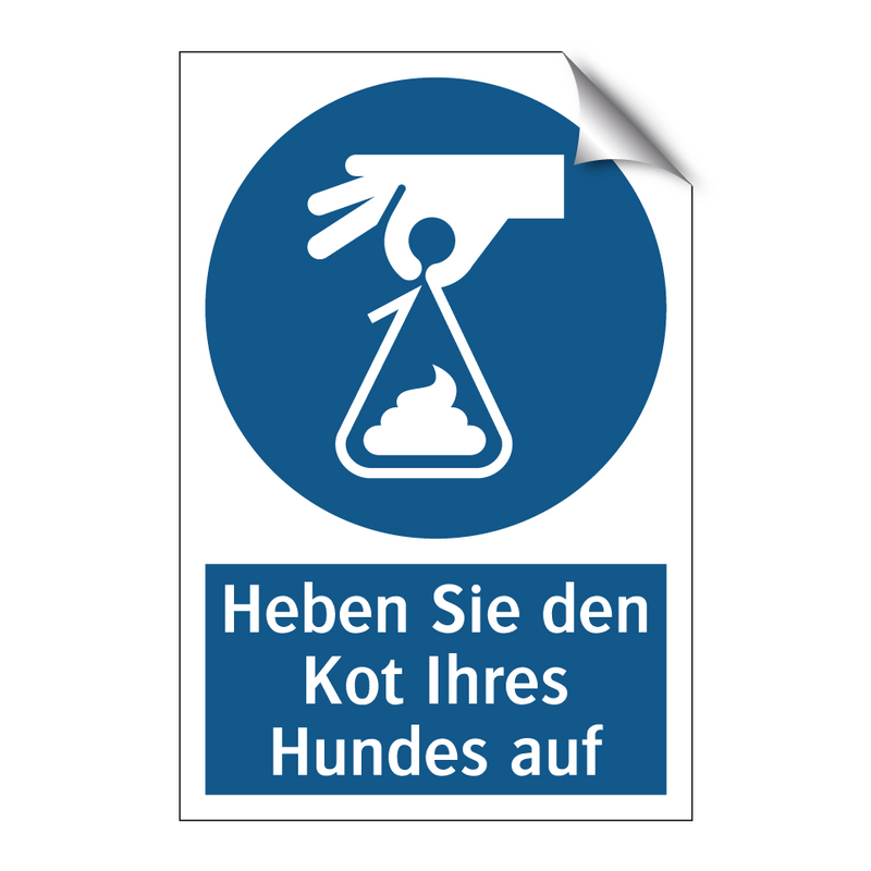 Heben Sie den Kot Ihres Hundes auf