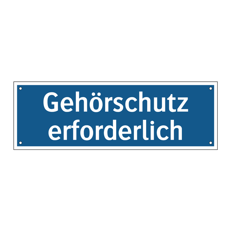 Gehörschutz erforderlich