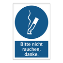 Bitte nicht rauchen, danke.