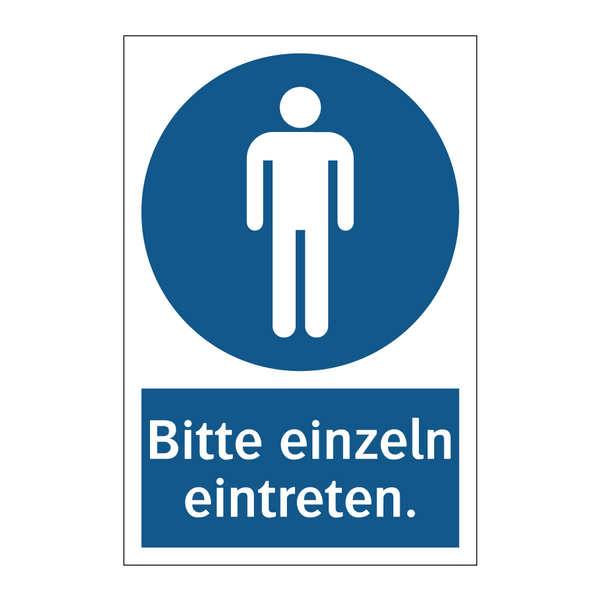 Bitte einzeln eintreten.