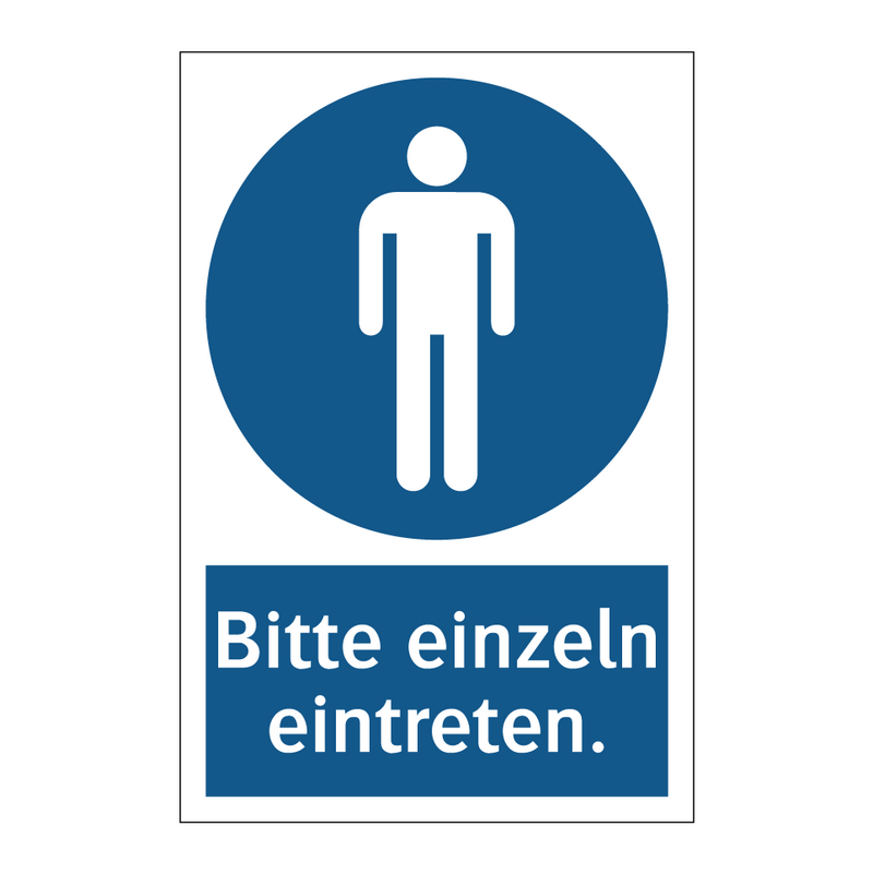 Bitte einzeln eintreten.