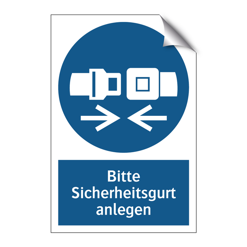 Bitte Sicherheitsgurt anlegen