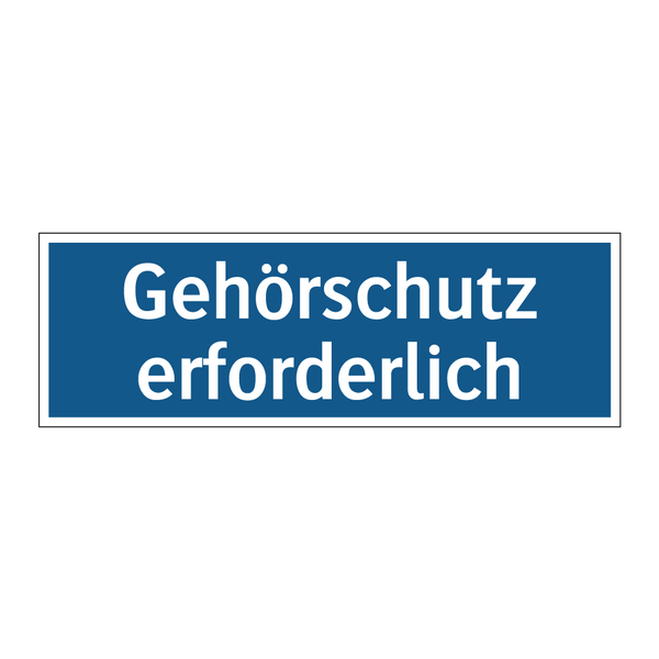 Gehörschutz erforderlich