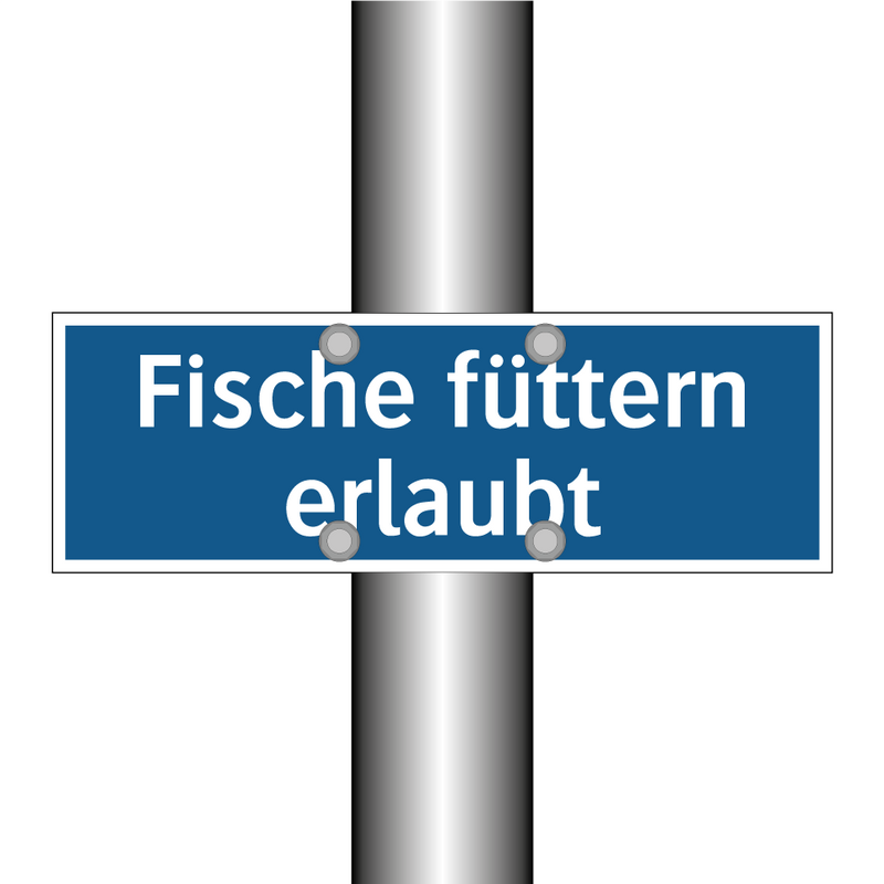 Fische füttern erlaubt