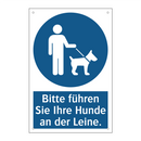 Bitte führen Sie Ihre Hunde an der Leine.