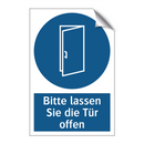 Bitte lassen Sie die Tür offen