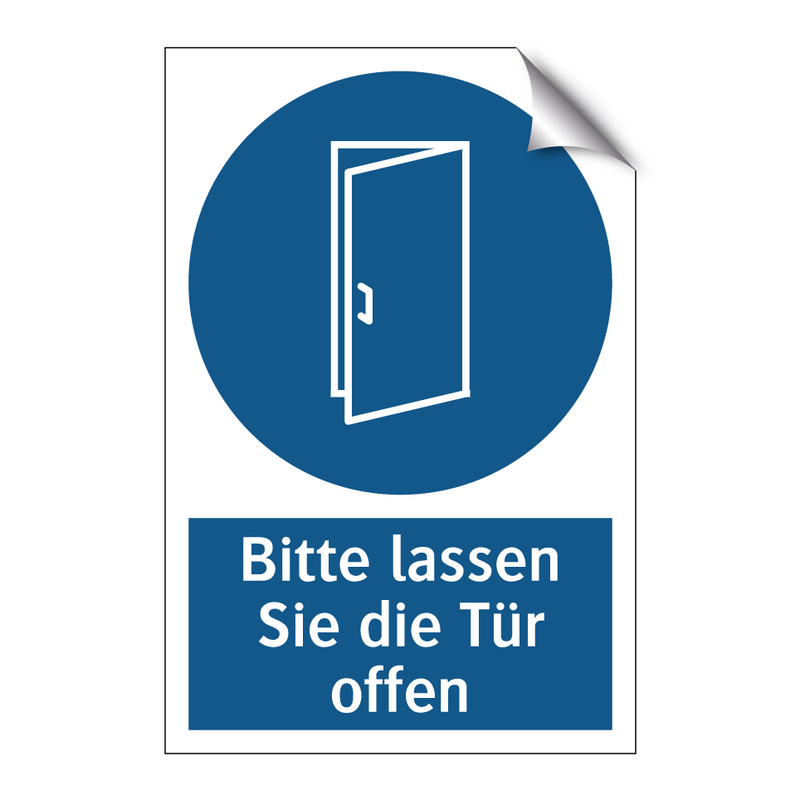 Bitte lassen Sie die Tür offen