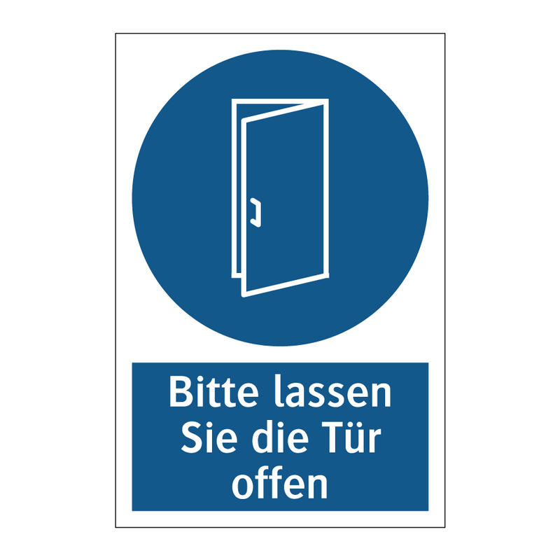 Bitte lassen Sie die Tür offen