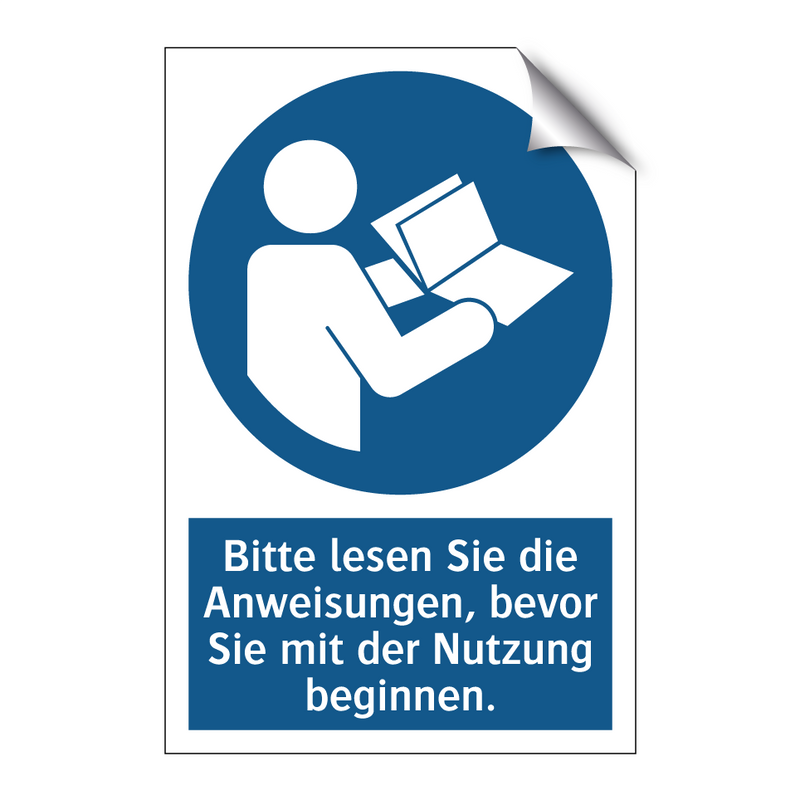 Bitte lesen Sie die Anweisungen, bevor Sie mit der Nutzung beginnen.