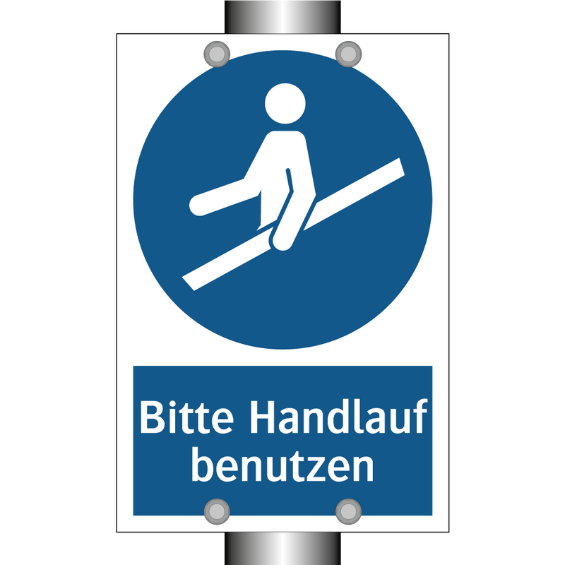 Bitte Handlauf benutzen