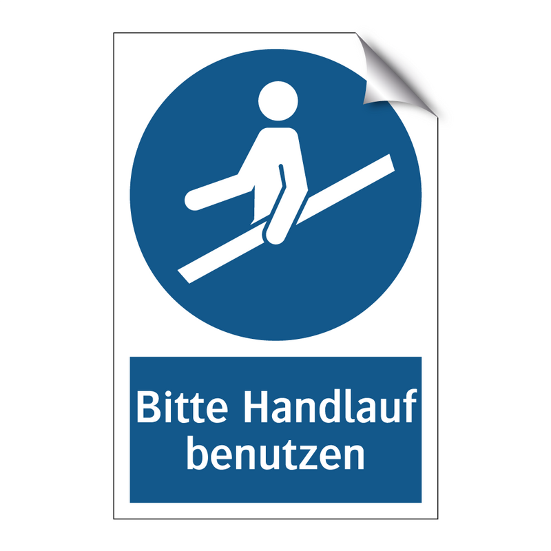 Bitte Handlauf benutzen