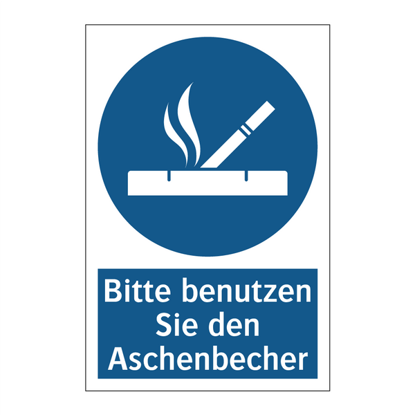 Bitte benutzen Sie den Aschenbecher