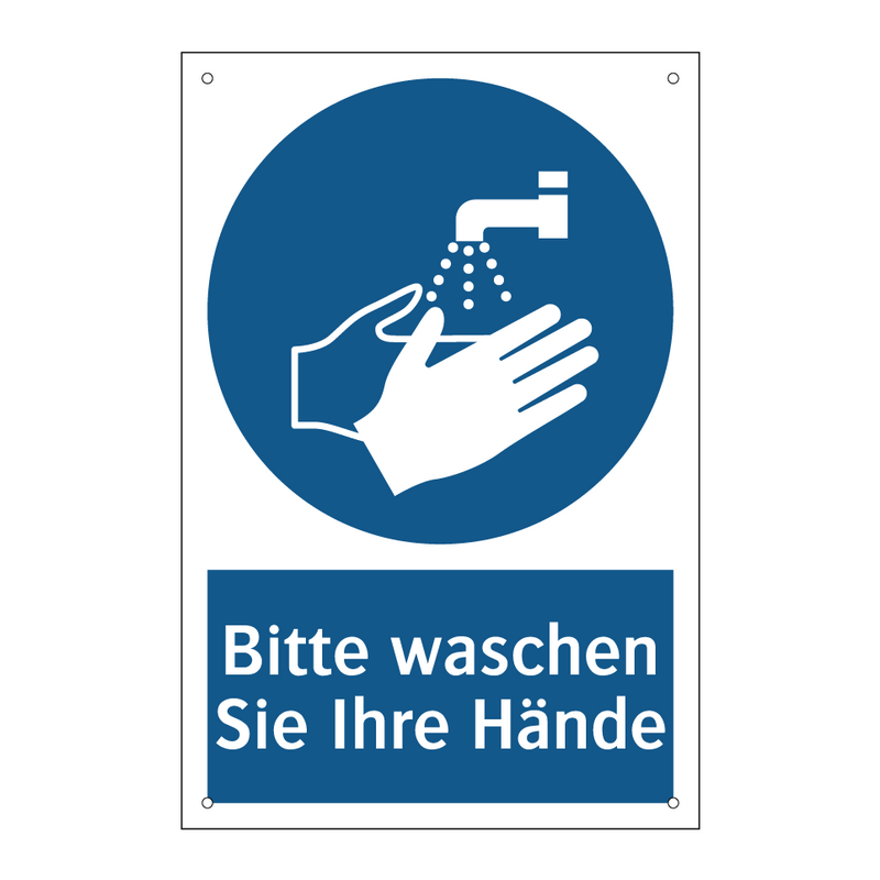 Bitte waschen Sie Ihre Hände