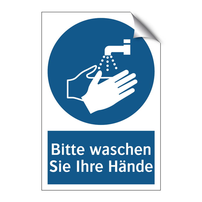 Bitte waschen Sie Ihre Hände