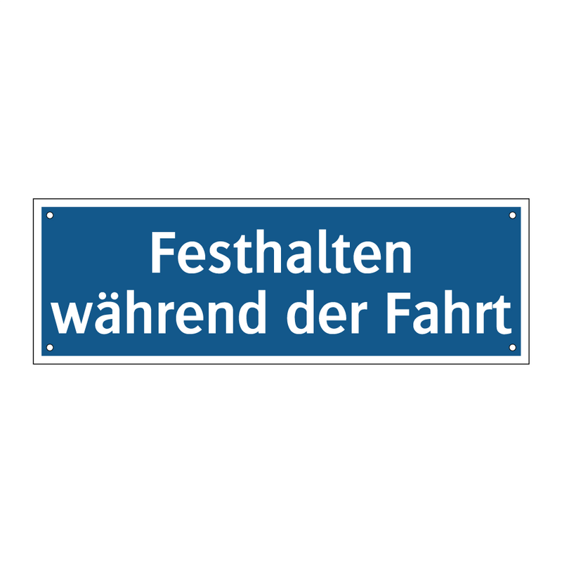 Festhalten während der Fahrt