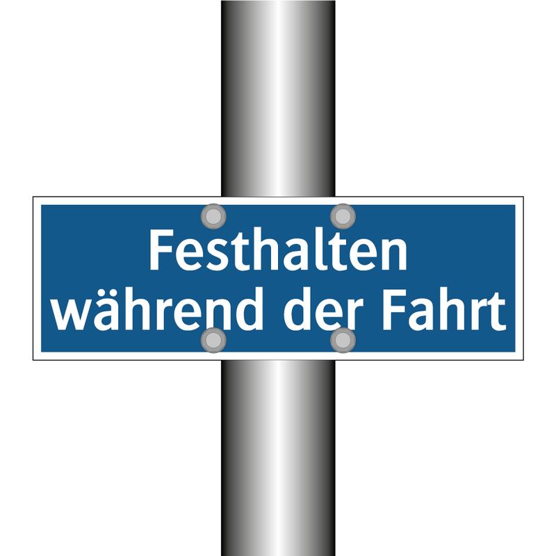 Festhalten während der Fahrt