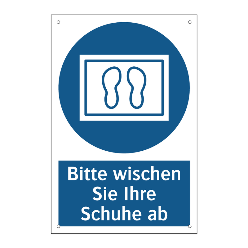 Bitte wischen Sie Ihre Schuhe ab