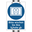 Bitte wischen Sie Ihre Schuhe ab