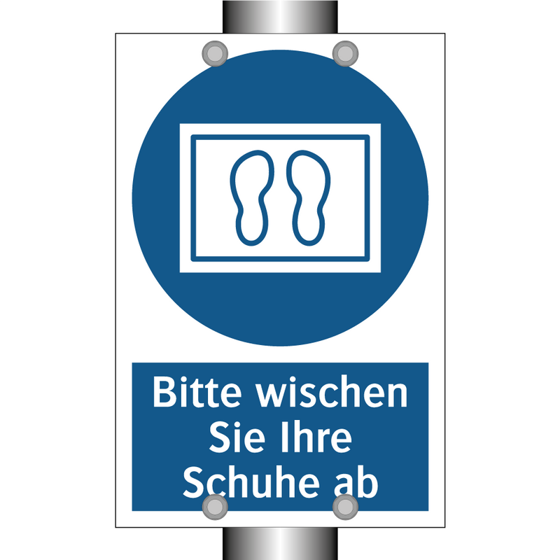 Bitte wischen Sie Ihre Schuhe ab